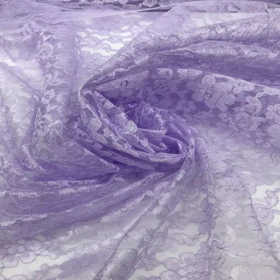 1 Yard Lavender Rachelle Lace Fabric For Table Runners Curtains Overlays Crafts Decor 58&Prime;-60&Prime; Wide {2}