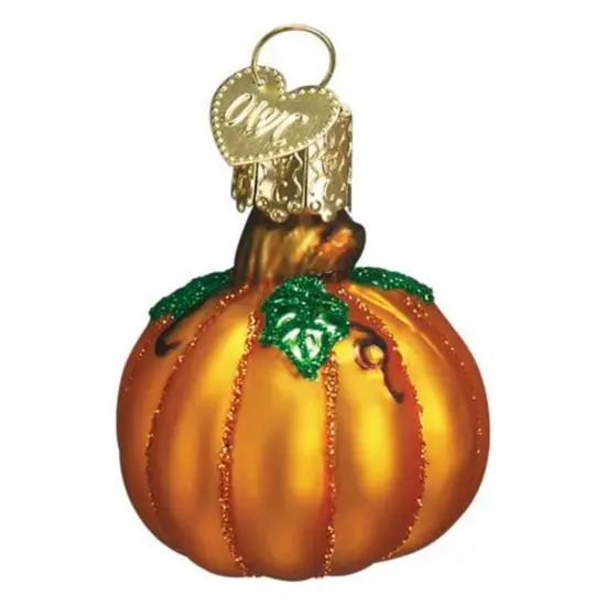 Old World Christmas 1.75 In Small Pumpkin Tree Ornament , Thanksgiving Fall Ornament Orange {1}