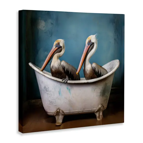 Stupell Industries Pelican Bath Time Canvas Design By Lazar Studio {3}
