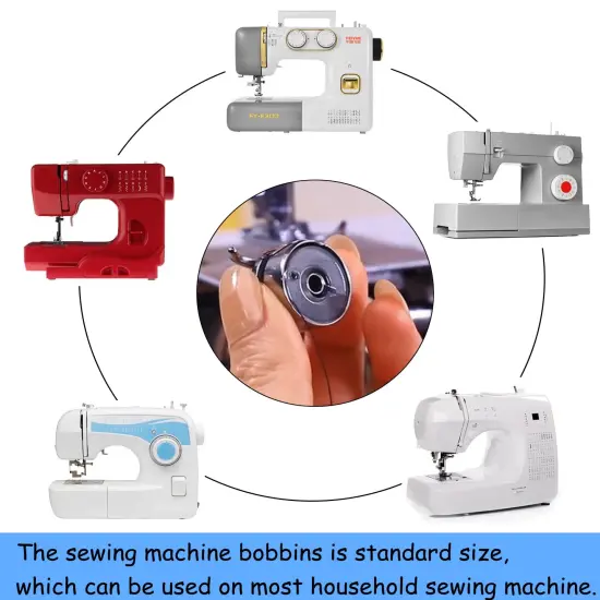 25 Pcs Bobbins for Sewing Machine, Sewing Bobbins with Case, Sa156 Bobbins, Bobbins Class 15, Plastic Bobbins Compatible with Brother Singer Sewing and Embroidery Machine (25 Bobbins with Box) {2}