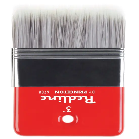 Princeton Series 6700 Redline Synthetic Brush-Short Handle Flat 3" {1}