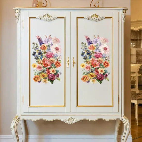 Rub on Floral Transfer - (Vintage Flowers) {3}