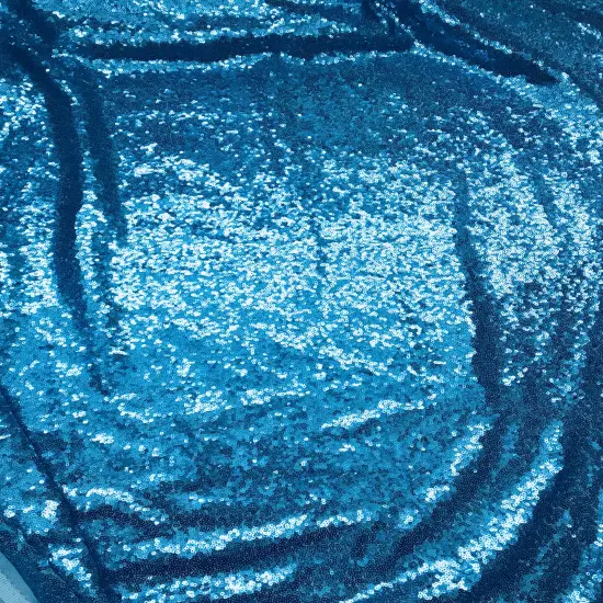 1 Yard Turquoise Glitz Sequin Fabric 52/54 Inch Width {1}