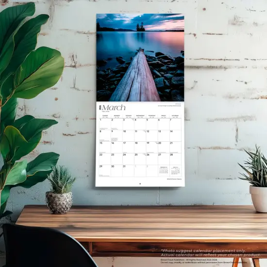 Maine Wild & Scenic | 2026 12 x 24 Inch (Hanging) Monthly Square Wall Calendar | Plastic-Free {5}