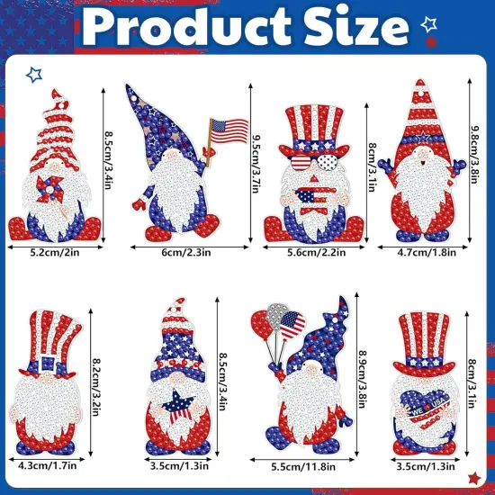 24 Pcs 4th of July Diamond Art {4}