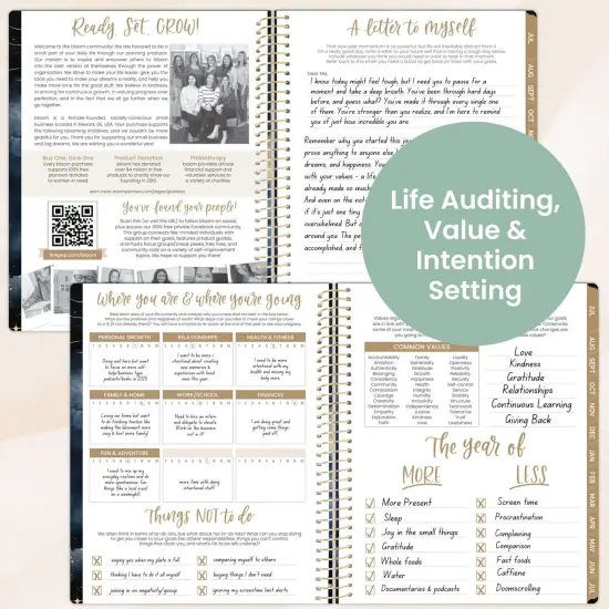 bloom daily planners 2025-26 Academic Planner, Soft Cover, 8.5" x 11", Midnight Sky {5}