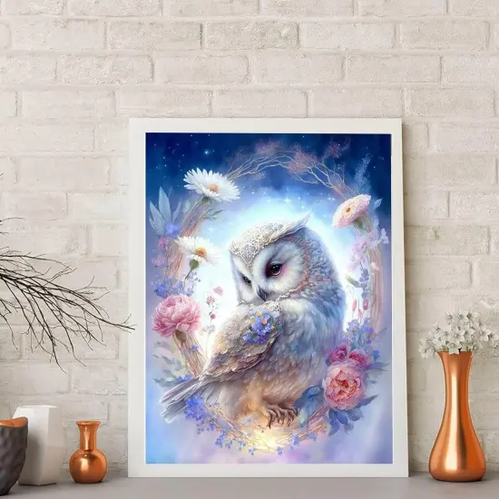 Diamond Painting Kits for Adults, Owl 5D Diamond Art Kits, Full Drill DIY Crafts for Adults Home Wall Decor Gift Diamond Dots [11.8x15.7inch] {2}