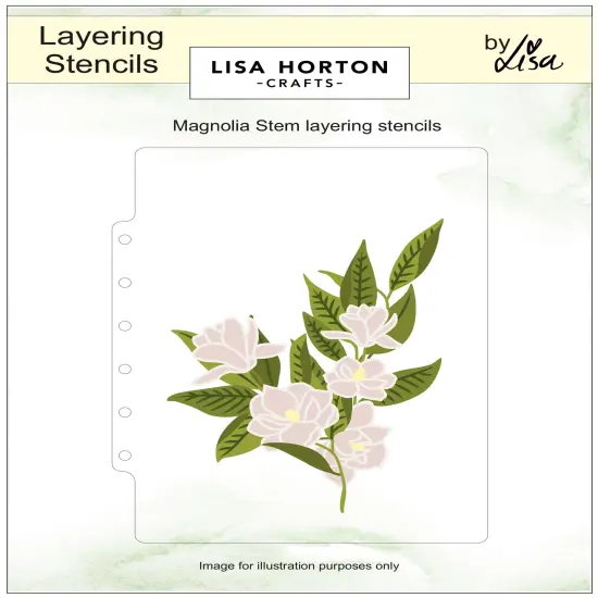 Lisa Horton Crafts Layering Stencils And Die-Magnolia Stem {1}