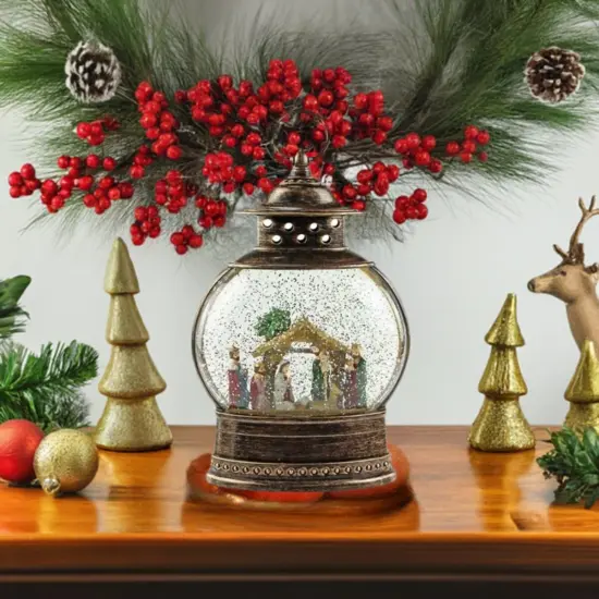 10.25" Nativity Scene Water Lantern {4}