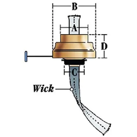 Crownplace Brands Replacement Burner with Wick for Dietz Blizzard, D-Lite, Jupiter Lanterns {4}