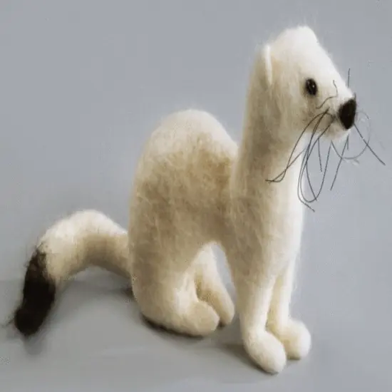 Felting kit Snowy ermine {1}