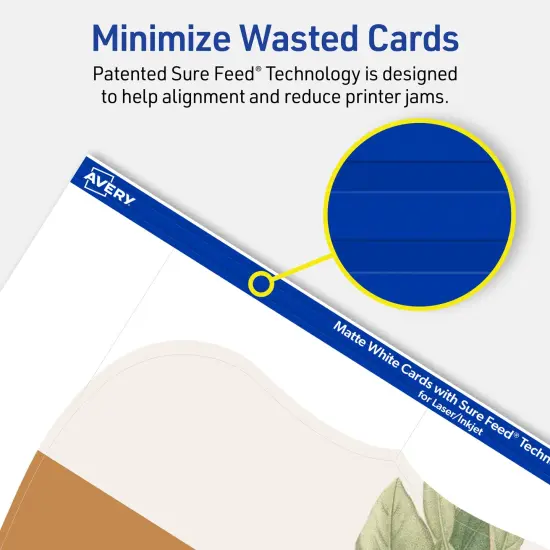 Avery Matte White Postcards, 6" x 9" Rectangle Flourished Edge {4}