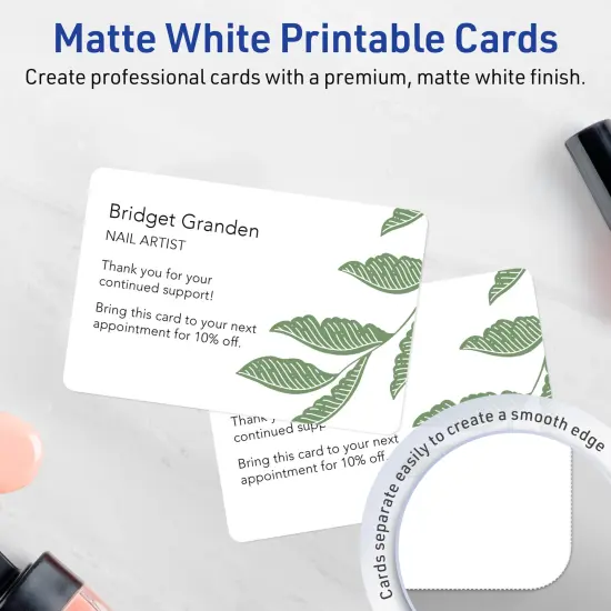 Avery Matte White Postcards, 6" x 9" Rectangle Rounded Corners {2}