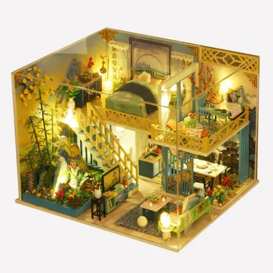 Miniature Wizardi Roombox Kit - Japanese Decoration Dollhouse Kit {1}
