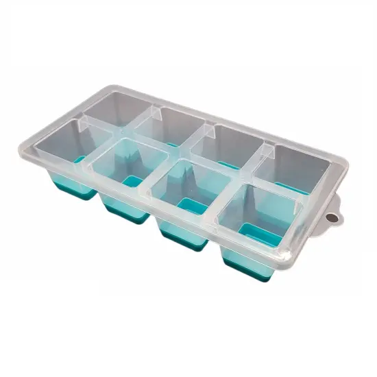 Handy Housewares 2" Jumbo Silicone Push Ice Cube Tray - Makes 8 Large Cubes - Teal Green {1}