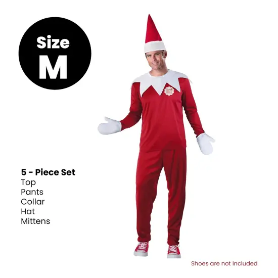 Fun World The Elf on the Shelf Men's Christmas Costume - Medium Red {5}