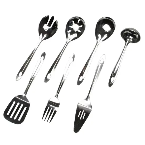 Chef Craft 9" Stainless Steel Meat & Potato Serving Fork with Sleek Mirror Finish {4}