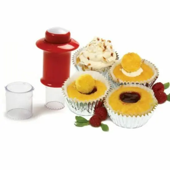 Norpro 3 Piece Cupcake Corer Set - Small and Large Corers with Cake Ejector {2}