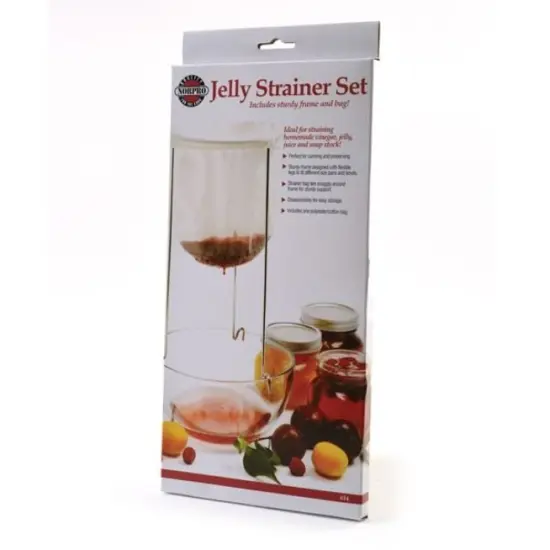 Norpro Jelly Strainer Set - Stainless Steel Frame Stand with Reusable Cotton Bag {3}