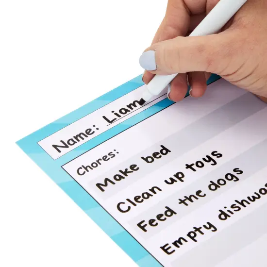 Juvale 6 Pack Dry Erase Chore Chart for Kids Ages 3-14, Reusable Behavior Reward Board with Stick-On Backing for Classroom, Monster Designs (14.5 x 11 In) {6}