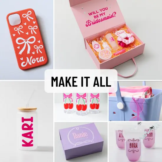 Cricut Premium Vinyl Rolls (5) and Transfer Tape Bundle-Groovy Love {2}