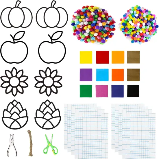 Fall Tissue Paper Crafts for Kids, Tissue Papers Stained Glass Effect {2}