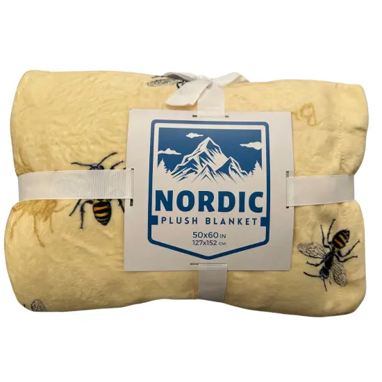 Bumblebees Plush Throw Blanket {1}