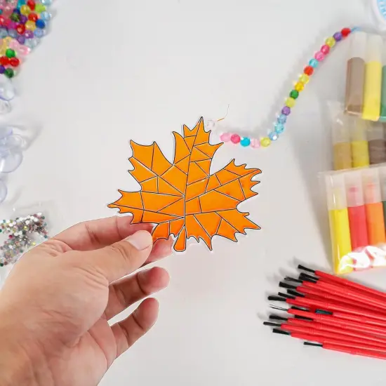30 Sets Fall DIY Window Art Suncatcher Paint Kit {4}