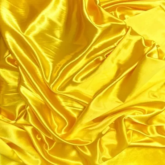 1 Yard Yellow Crepe Satin Fabric Luxurious Material For Dresses And Costumes 58" Wide {2}