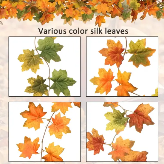 4 Pack Fall Maple Leaves Garland - 5.2ft (Style 1) {5}