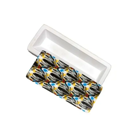 9.5" x 4" x 2.5" Hexagon Pattern Bar Dam Frit Casting Glass Fusing Kiln Mold {1}