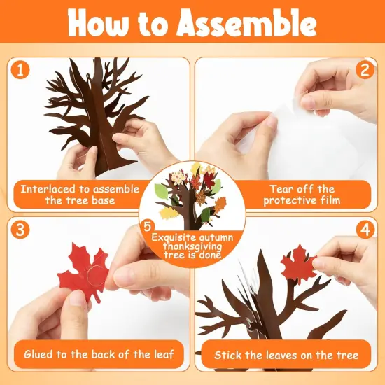 16Pcs Fall Thankful Trees Craft Kits for Kids {2}