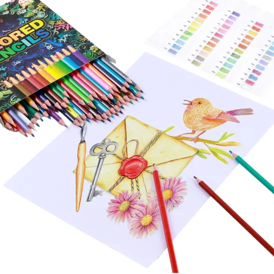 48 Colored Pencils, Easy Sharpening Colored Pencil Set for Drawing Blending Shading, Gift for Art Beginners {2}