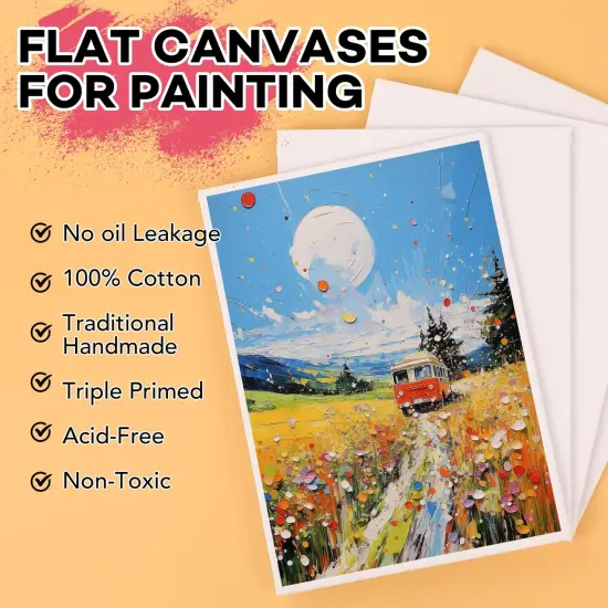 5x7IN Small Canvases for Painting, 30 Pack Mini Canvas Boards for Painting Canvas Primed Acid Free Mini Blank Canvas Panels for Oil Paint,Watercolor,Acrylic Paint,Gouache&Tempera. {5}