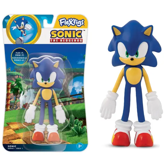 FleXfigs: Sonic & Knuckles - 2 Character Pack - Sonic The Hedgehog Articulated Action Figures, Flex It - Pose It!, Collectible Toy Miniatures, Kids 3+ {6}