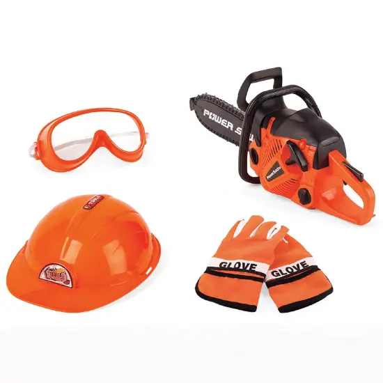 The Bubble Factory: Power Saw - Electric Power Tool Toy Set, Safety Goggles, Helmet & Work Gloves, Realistic Sound, Pretend Play Construction, Kids 3+ {7}