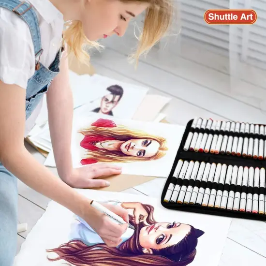 Dual Tip Alcohol Based Marker Pen Set {5}