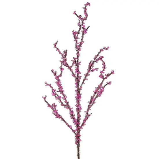 37" Crystal Pink Metallic Crushed Iced Spray - Elegant Winter Decor for Christmas {1}