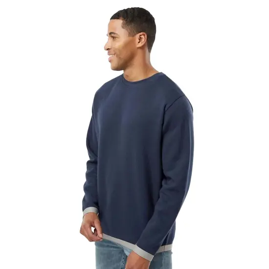 LAT&reg; Adult Statement Fleece Crew Sweatshirt MILTARY GRN/ BLK {6}