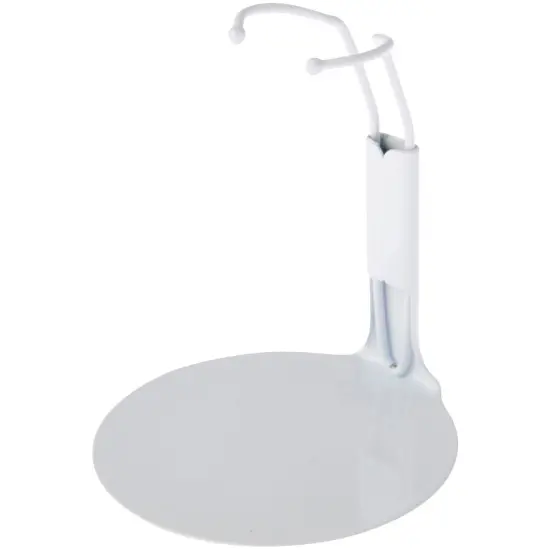 Plymor DSP-25W White Adjustable Action Figure Stand, fits 4.5, 5, and 5.5 inch Action Figures, Waist is 1" - 1.5" wide, 3" - 3.5" around {1}