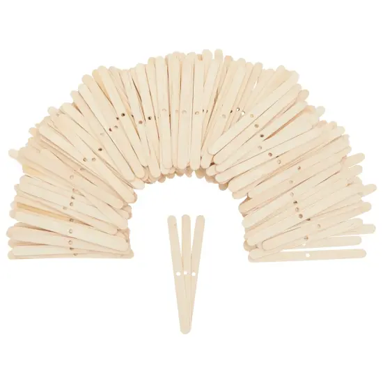 Wooden Wick Holders for Candle Making, Setter Centering Tool (4.4 In, 250 Pack) Brown {7}