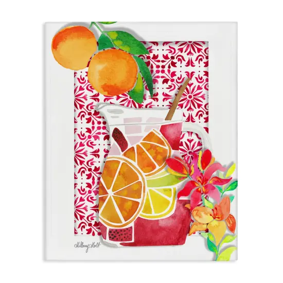 Stupell Industries Mediterranean Sangria Drink Canvas Design by Hillary Holt {1}