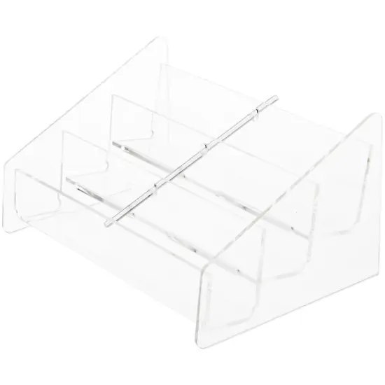 Plymor Clear Acrylic 6-Pocket Business Card Holder & Display (Horizontal), 4" H x 8" W x 5.25" D {1}