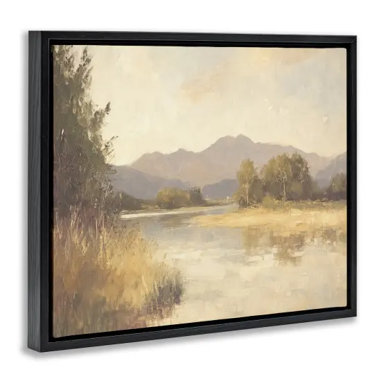 Stupell Industries Wild River Mountain View Floating Frame Design by Petal Prints Design {3}