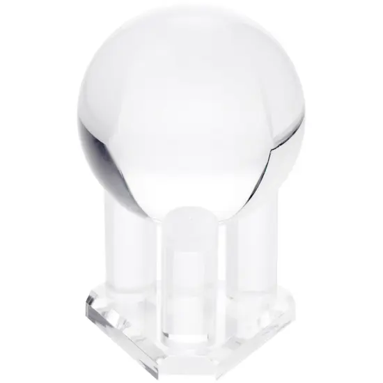 Plymor Clear Acrylic Base with 3 Prongs for Sphere or Ball, 2.375" H x 3.25" W x 2.75" D {3}
