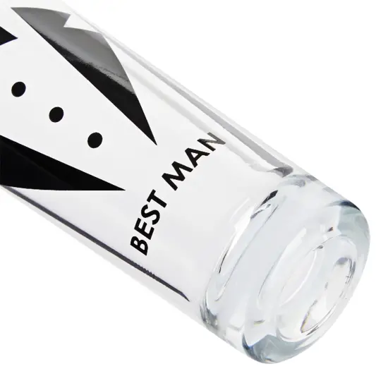 Set of 5 Groomsmen Shot Glasses with Tuxedos for Bachelor Party Decorations and Favors or Groomsmen Gifts, Wedding Shot Glasses, Heavy Base for Tequila, Whiskey, Vodka (2 oz Each) {7}