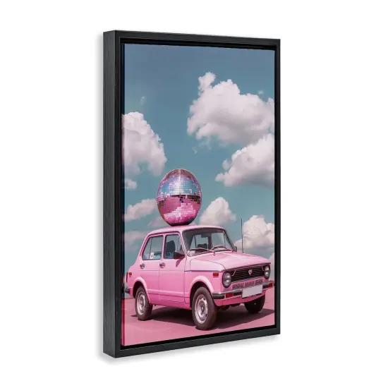 Stupell Industries Disco Ball Car & Clouds Floating Frame Design by LSR Design Studio {9}