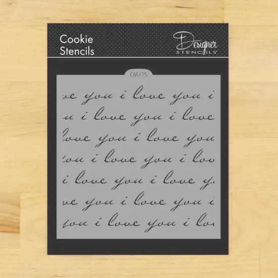 I Love You Cookie & Craft Stencil | CM175 by Designer Stencils | Stencils for Royal Icing, Airbrush, Dusting Powder | {1}