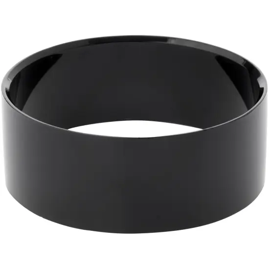 Plymor Black Acrylic Beveled Egg, Marble, Ball or Sphere Display Holder Stand, 1.5" H x 4" W {2}