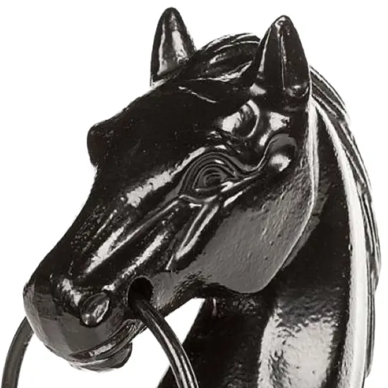 Weaver Leather Horse Hitching Post, Rustic Functional and Decorative Horse Head in Black Cast Iron {4}